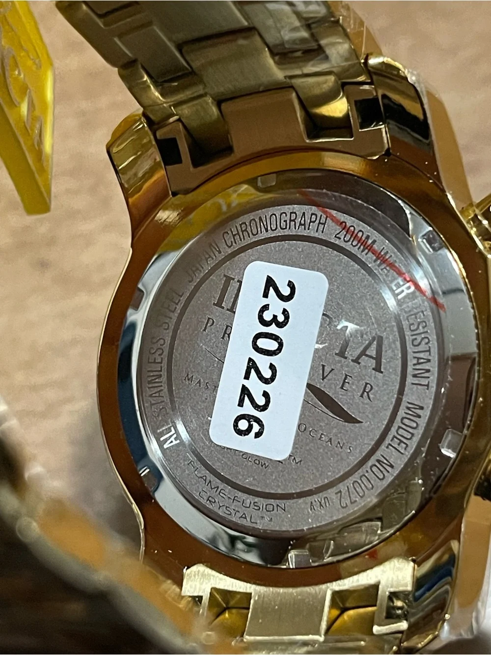 New Invicta Pro Diver SCUBA Men's Watch - 48mm. Gold & Black Dial and Bezel